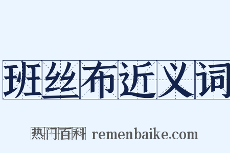 班丝布近义词是什么意思的图片
